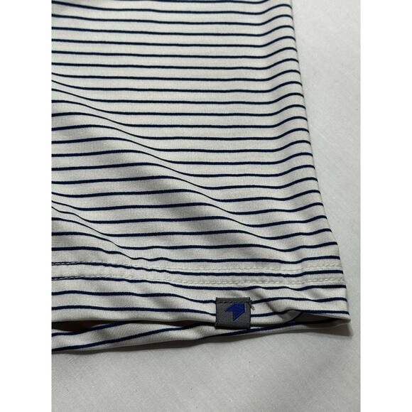 1764 Polo Golf Shirt Mens XL Striped Performance Stretch *READ *STAINS - Picture 6 of 10